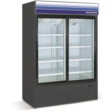 Norpole NPGR2-B 45 Cuft. Double Door Merchandiser Refrigerator