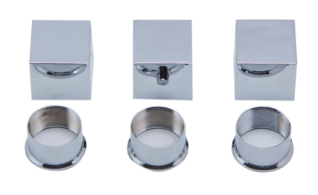 ALFI brand AB2801-PC Polished Chrome Concealed 3-Way Thermostatic Valve Shower Mixer Square Knobs