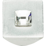 Atlas Homewares Crystal Square Knob 1 Inch Matte Chrome