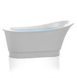 ANZZI FT-AZ095 Prima 67 in. Acrylic Flatbottom Non-Whirlpool Bathtub in White