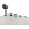 EAGO AM175-L  5'' White Acrylic Corner Whirlpool Bathtub - Drain on Left