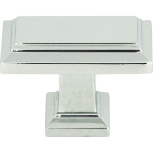 Atlas Homewares Sutton Place Rectangle Knob 1 7/16 Inch Polished Chrome