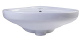 ALFI brand AB109  18" White Corner Porcelain Wall Mounted Bath Sink
