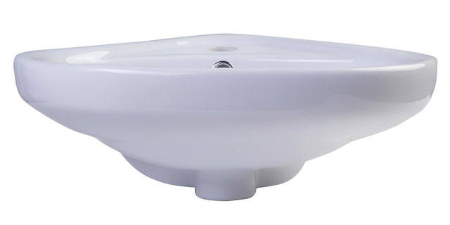ALFI brand AB109  18" White Corner Porcelain Wall Mounted Bath Sink