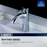 ANZZI L-AZ013 Rhythm Series Single Hole Single-Handle Mid-Arc Bathroom Faucet in Polished Chrome