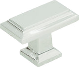Atlas Homewares Sutton Place Rectangle Knob 1 7/16 Inch Polished Chrome