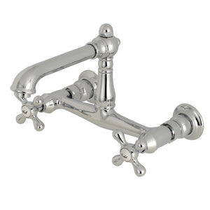 Kingston Brass KS7241AX 8-Inch Center Wall Mount Bathroom Faucet, Polished Chrome
