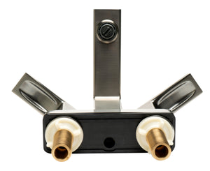ALFI brand AB1020-BN Brushed Nickel Two-Handle 4'' Centerset Bathroom Faucet