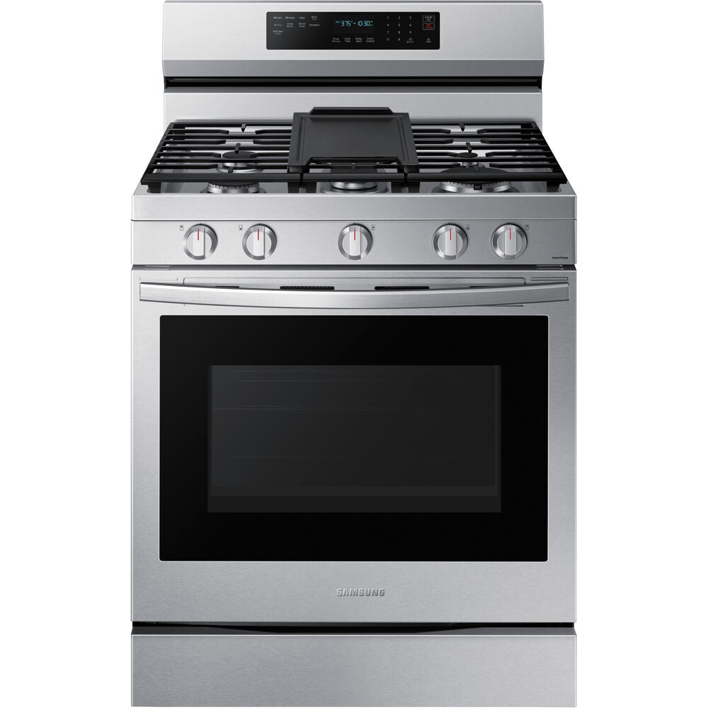Samsung NX60A6711SS 6.0 CF / 30" Smart Gas Range, Convection, Air Fry, Griddle