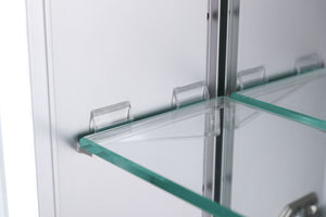 42" x 28" Triple Door LED Light Bluetooth Medicine Cabinet