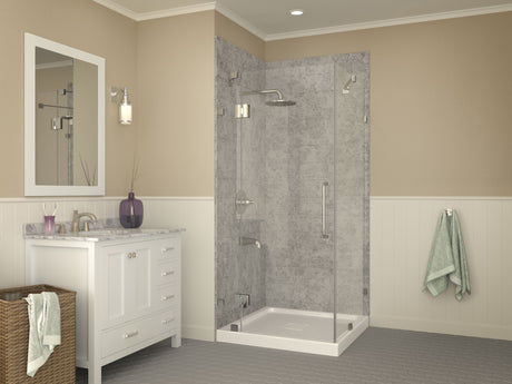 ANZZI SB-AZ009WH-R Series 36 in. x 36 in. Double Threshold Shower Base in White