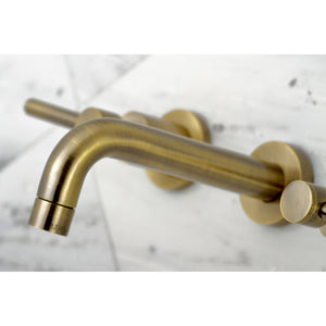 Kingston Brass KS8123DL Concord 2-Handle Wall Mount Bathroom Faucet, Antique Brass