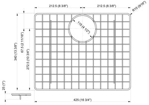 ALFI brand ABGR2420 Stainless Steel Grid for AB2420DI and AB2420UM