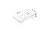 ALFI brand AB4408 24'' Wooden Stool for your Wooden Tub