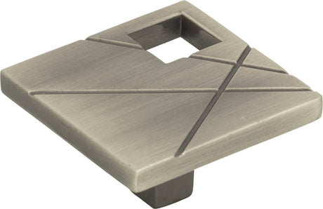 Atlas Homewares Modernist Right Square Knob 1 1/2 Inch Brushed Nickel