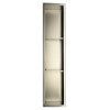ALFI brand 8 x 36 Brushed Stainless Steel Vertical Triple Shelf Bath Shower Niche