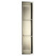 ALFI brand 8 x 36 Brushed Stainless Steel Vertical Triple Shelf Bath Shower Niche