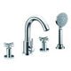ALFI brand AB2503-PC Polished Chrome Deck Mounted Tub Filler with Hand Held Showerhead