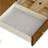 Hudson 30" Single Vanity, Honey Oak w/ 3 CM Eternal Jasmine Pearl Silestone Top