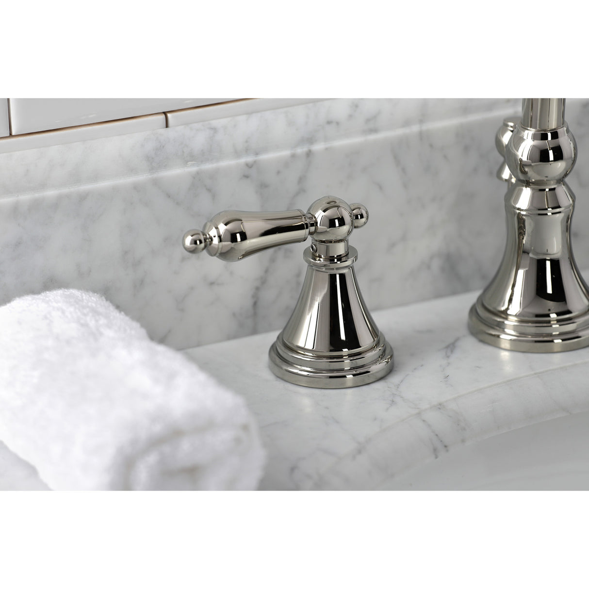 Kingston Brass KS2986AL Governor Widespread Bathroom Faucet, Polished Nickel