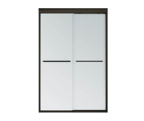 MAAX 135663-978-172-000 Aura 43-47 x 71 in. 6 mm Bypass Shower Door for Alcove Installation with Frosted glass in Dark Bronze