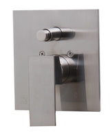 ALFI brand AB5601-BN Brushed Nickel Shower Valve Mixer with Square Lever Handle and Diverter