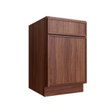 Oslo Classic Walnut Single Door Standard Base Cabinet - 18" W