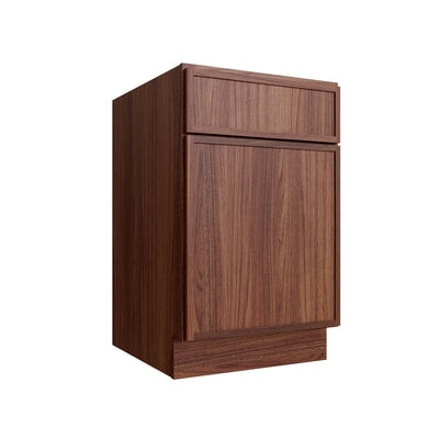 Oslo Classic Walnut Single Door Standard Base Cabinet - 18" W