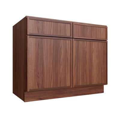 Oslo Classic Walnut Double Door Standard Base Cabinet - 42" W