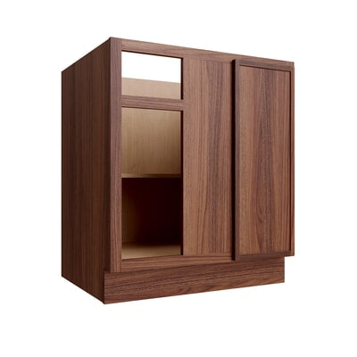Oslo Classic Walnut Blind Base Cabinet for 36" to 39" Space - 30" W