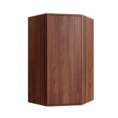Oslo Classic Walnut Corner Wall Cabinet - 24" W x 36" H