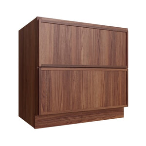Oslo Classic Walnut 2 Drawer Base Cabinet - 36" W