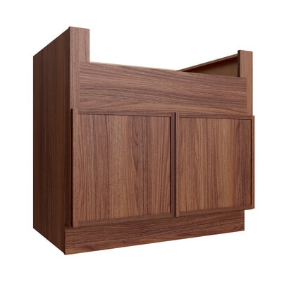 Oslo Classic Walnut Farm Sink Base Cabinet - 36" W