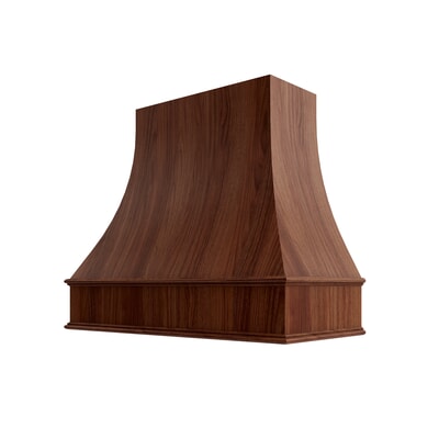 Oslo Classic Walnut Curved Hood Classic Trim - 30" W x 48" H