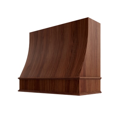 Oslo Classic Walnut Sloped Hood Classic Trim - 42" W x 36" H