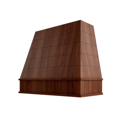Oslo Classic Walnut Tapered with Shiplap Hood Block Trim - 36" W x 48" H