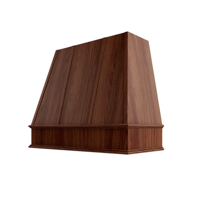 Oslo Classic Walnut Tapered Hood with Strapping Flat Trim - 30" W x 36" H