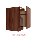 Oslo Classic Walnut Trash Can Base w/ Full Ht Door - 18" W