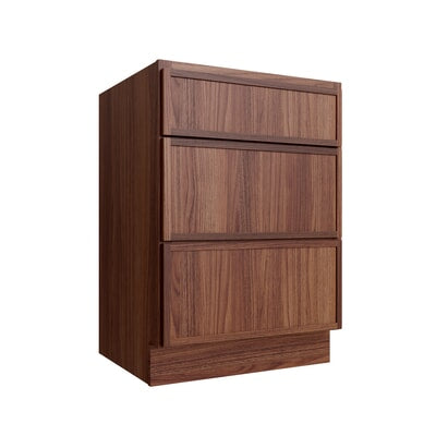 Oslo Classic Walnut Vanity Drawer Base - 24" W