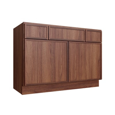 Oslo Classic Walnut Vanity Sink Base - 48" W