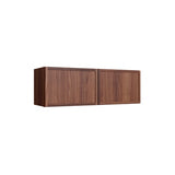Oslo Classic Walnut Double Door Wall Cabinet - 33" W x 12" H