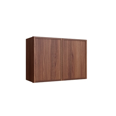 Oslo Classic Walnut Double Door Wall Cabinet - 33" W x 15" H