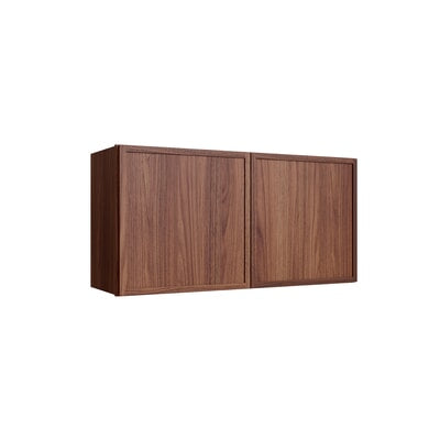 Oslo Classic Walnut Double Door Wall Cabinet - 33" W x 18" H