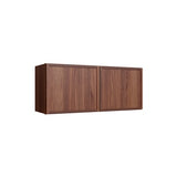 Oslo Classic Walnut Double Door Wall Cabinet - 36" W x 15" H