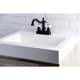Kingston Brass KB1600PX Heritage 4 in. Centerset Bathroom Faucet, Matte Black
