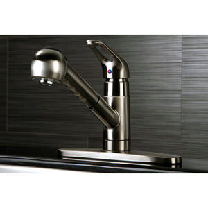 Gourmetier GSC888NCLSP Century Single-Handle Kitchen Faucet with Pull-Out Sprayer, Brushed Nickel