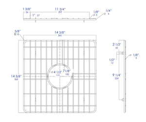 Square Stainless Steel Grid for ABF1818S