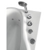 EAGO AM175-L  5'' White Acrylic Corner Whirlpool Bathtub - Drain on Left