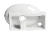 ALFI brand ABC117 White 17" Small Wall Mounted Ceramic Sink with Faucet Hole