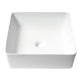 ALFI brand ABC903-W White 16" Modern Square Above Mount Ceramic Sink